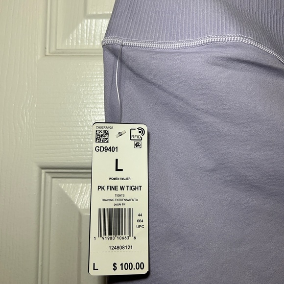 Adidas Lavender & Lime Training Primeknit Fine Tights - Picture 7 of 14